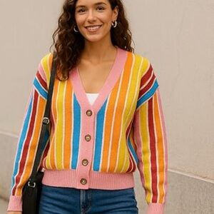 Colorful Striped Women's Sweater